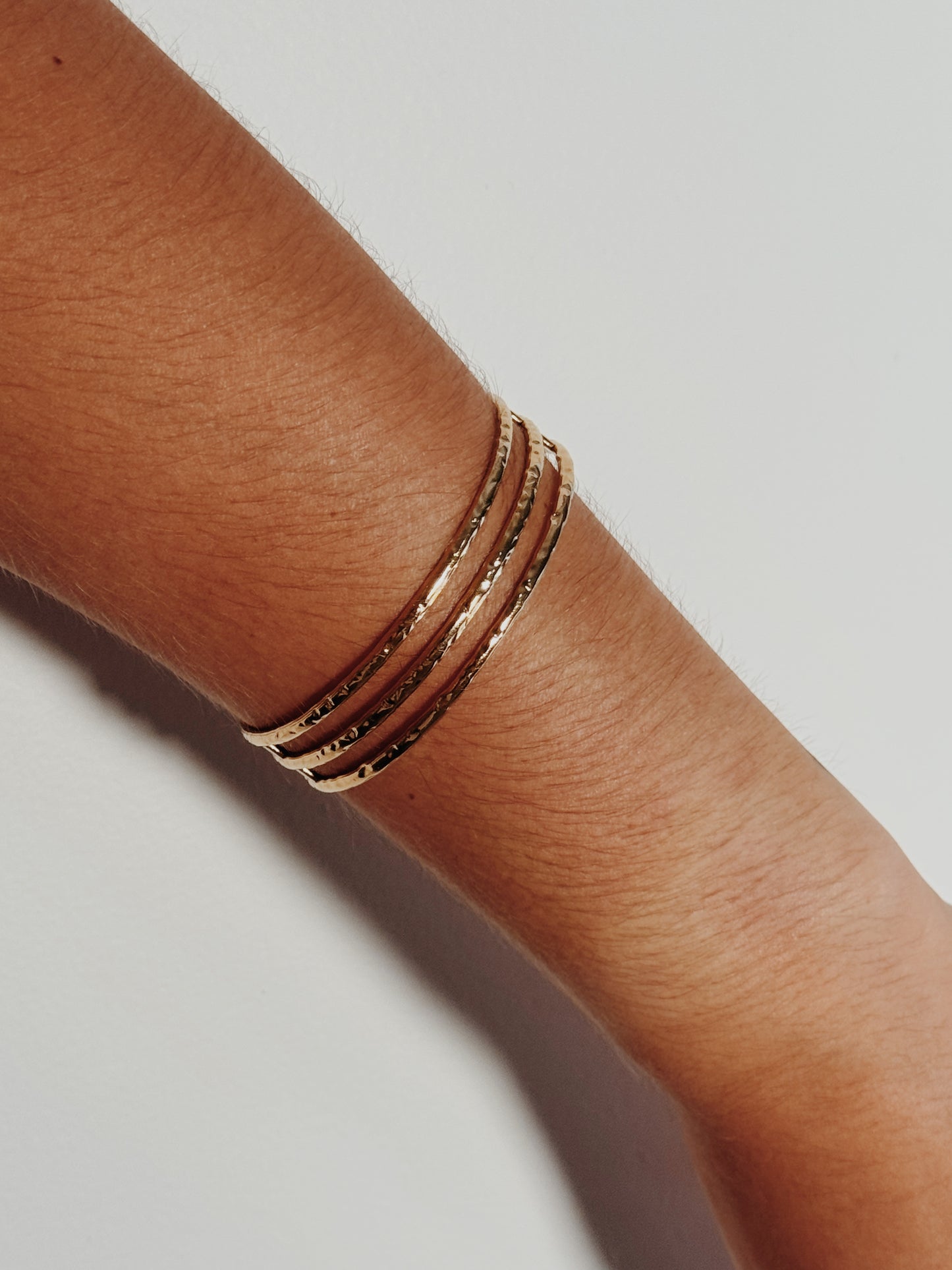 Tokyo Bracelet in Gold | Modern Triple Band Design