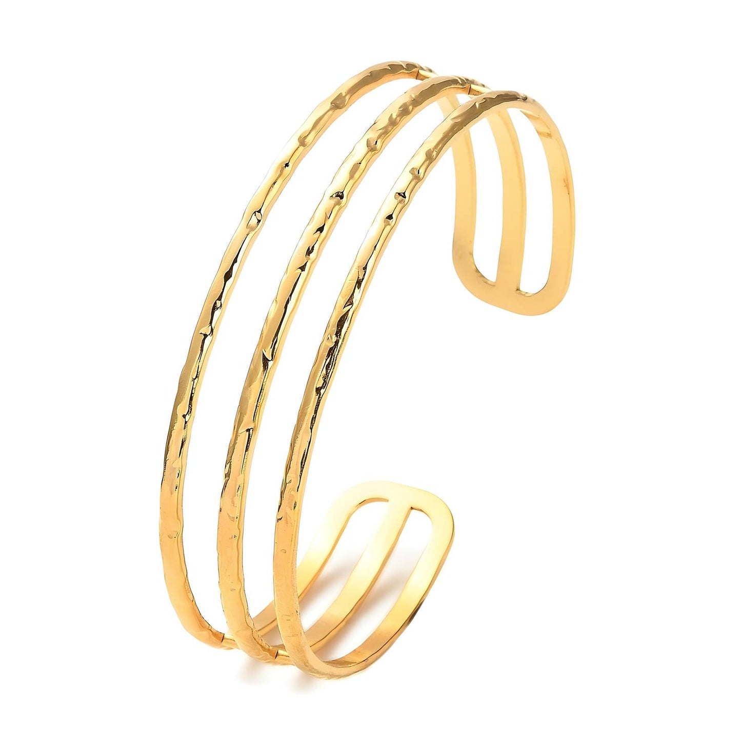 Tokyo Bracelet in Gold | Modern Triple Band Design