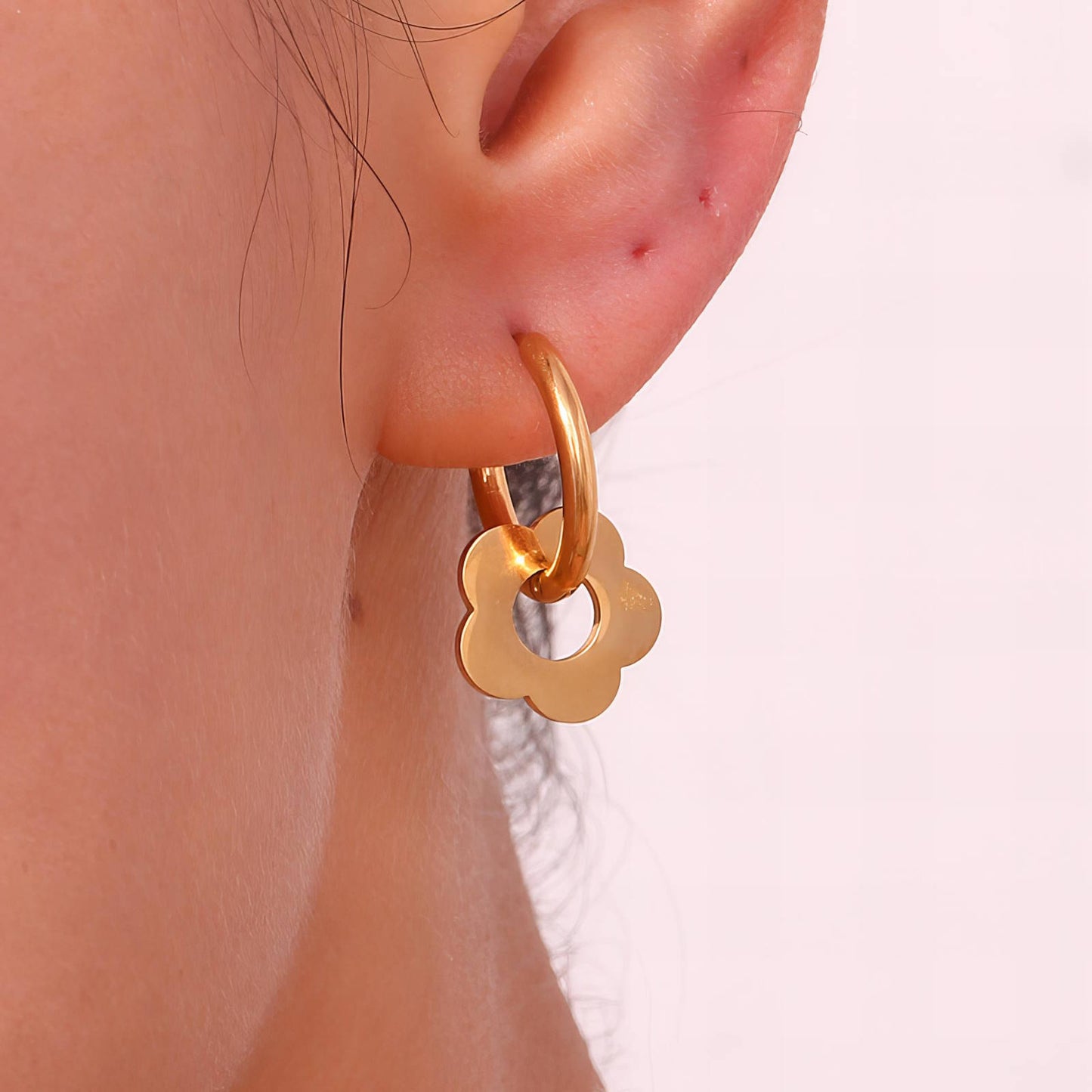 Sophie Hoops | 18K Gold Plated Steel