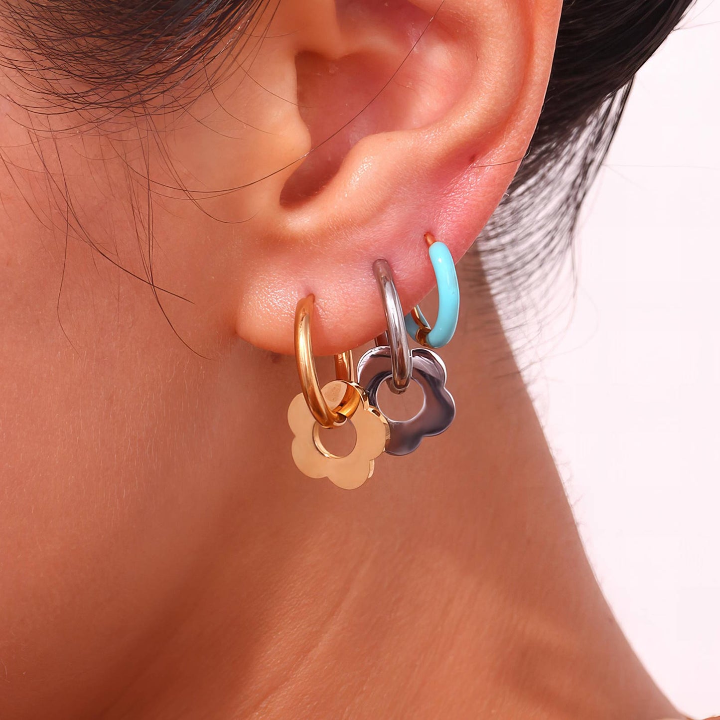 Sophie Hoops | 18K Gold Plated Steel