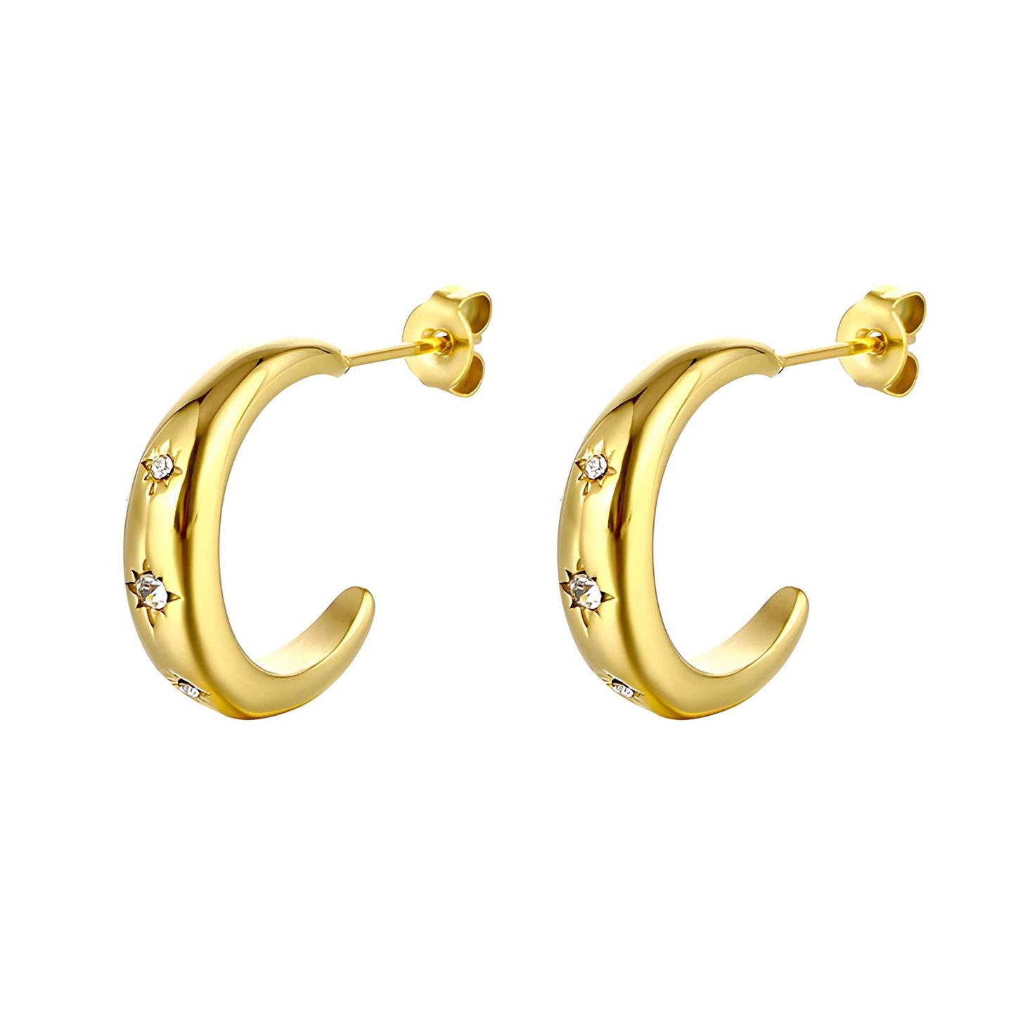Starry Night Hoops | Celestial Crystal Design