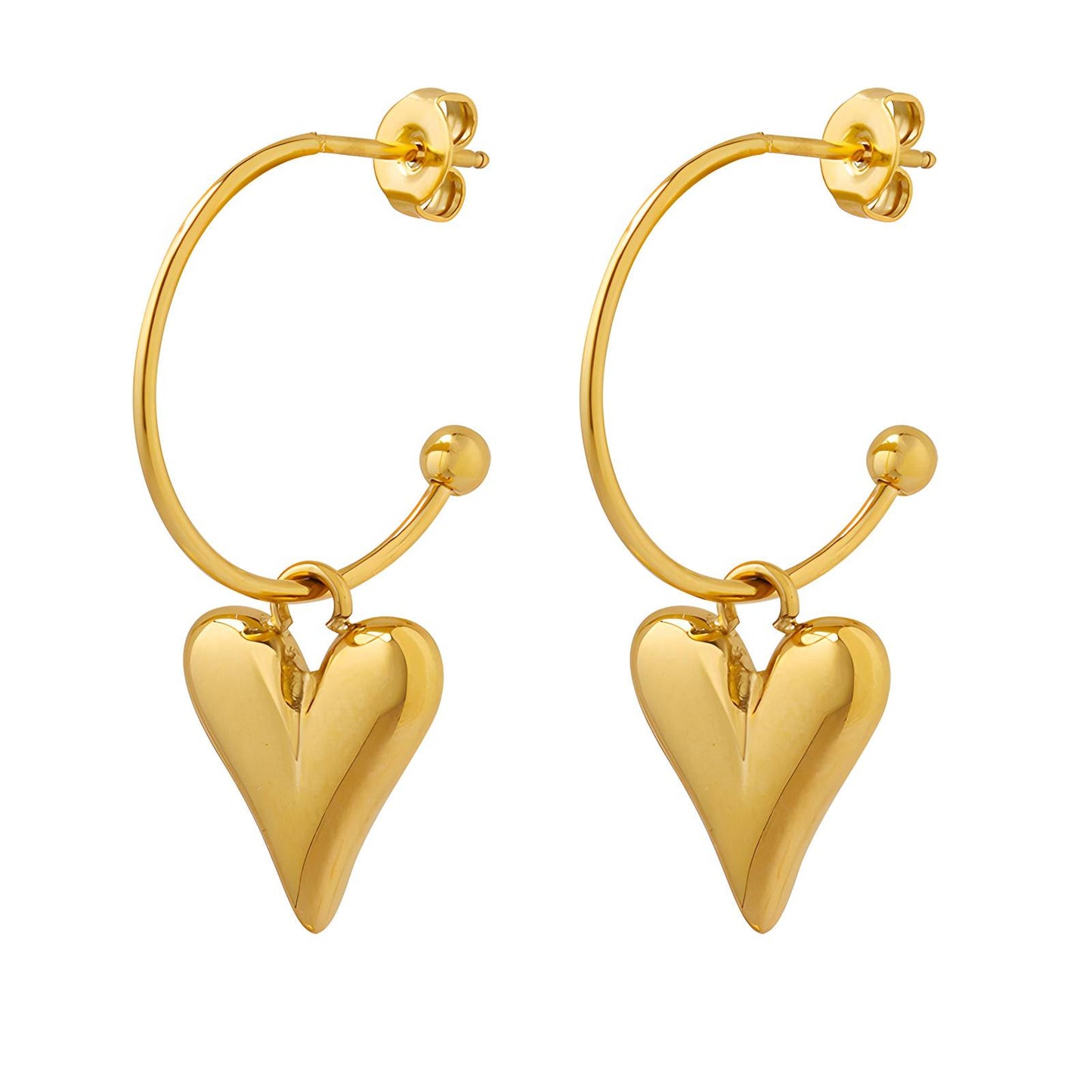 Be Mine Hoops | Removable Heart Design