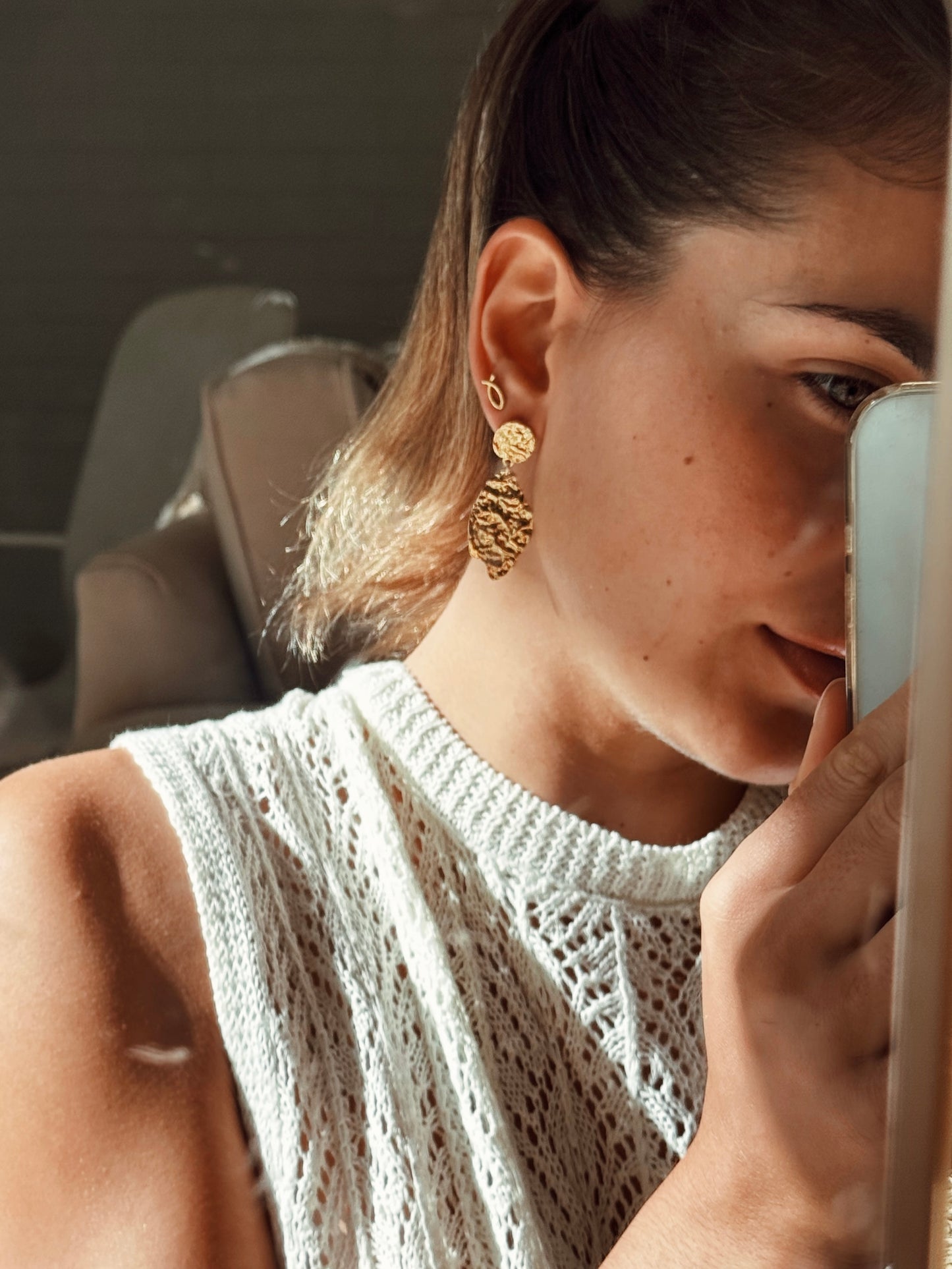 Golden Soul Earrings | Statement Design