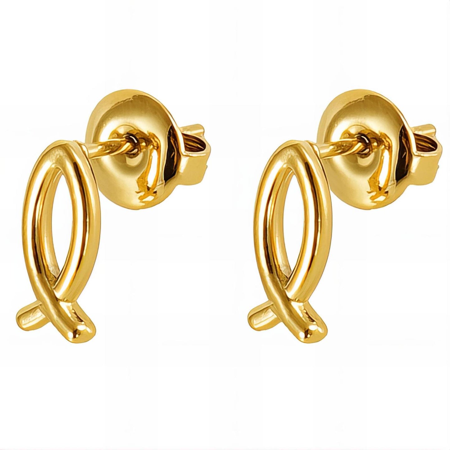 Fisherman Stud Earrings | Minimalist Fish Design