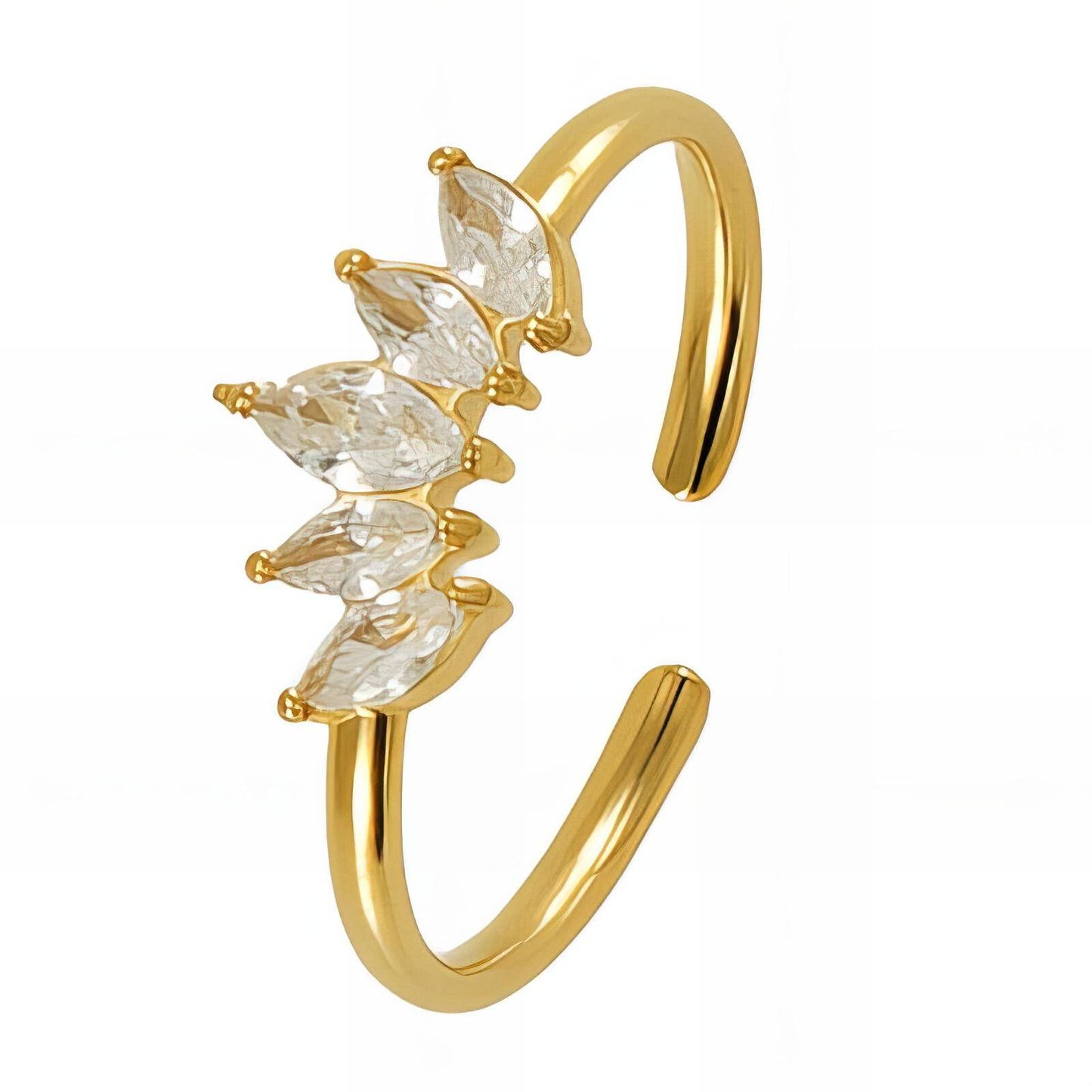 Crystal Crown Ring | Elegant Statement Design