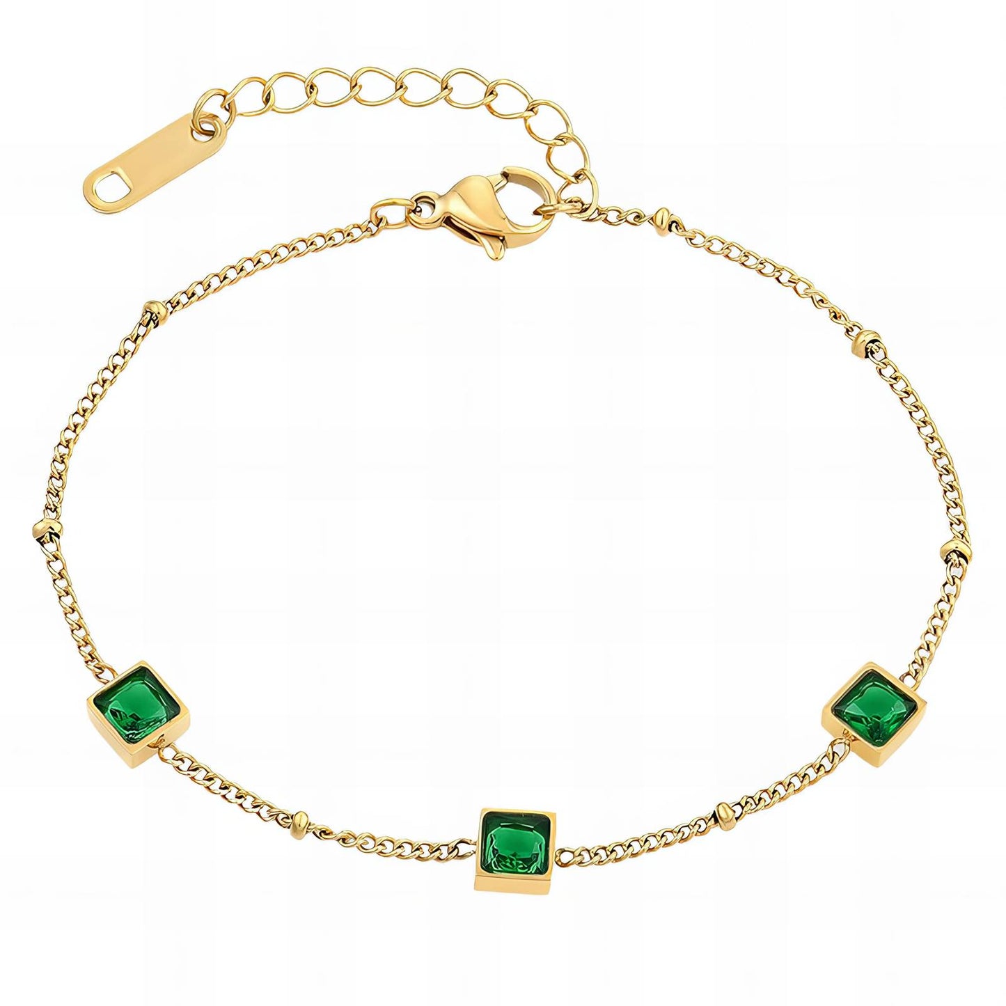 Emerald Love Bracelet in Gold | Timeless Romance
