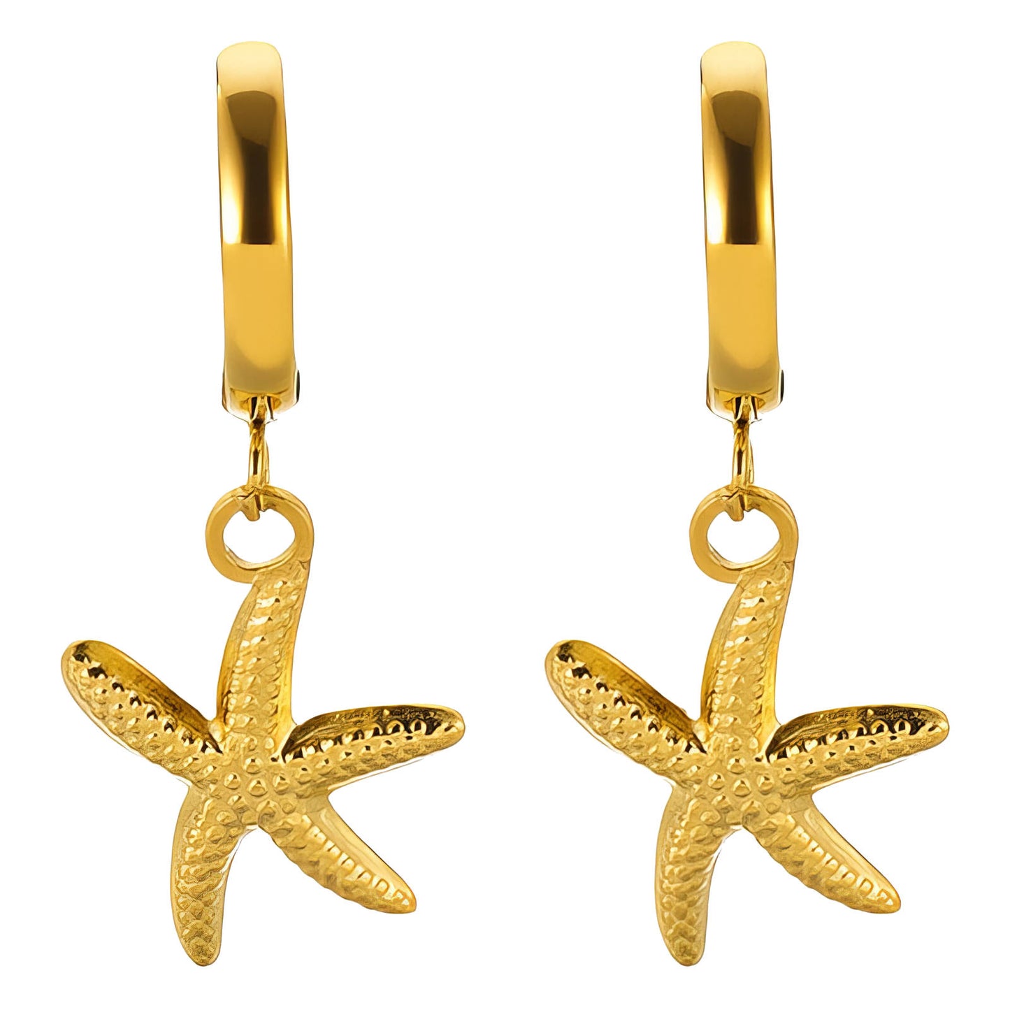 Starfish Hoops | 18K Gold Plated Steel
