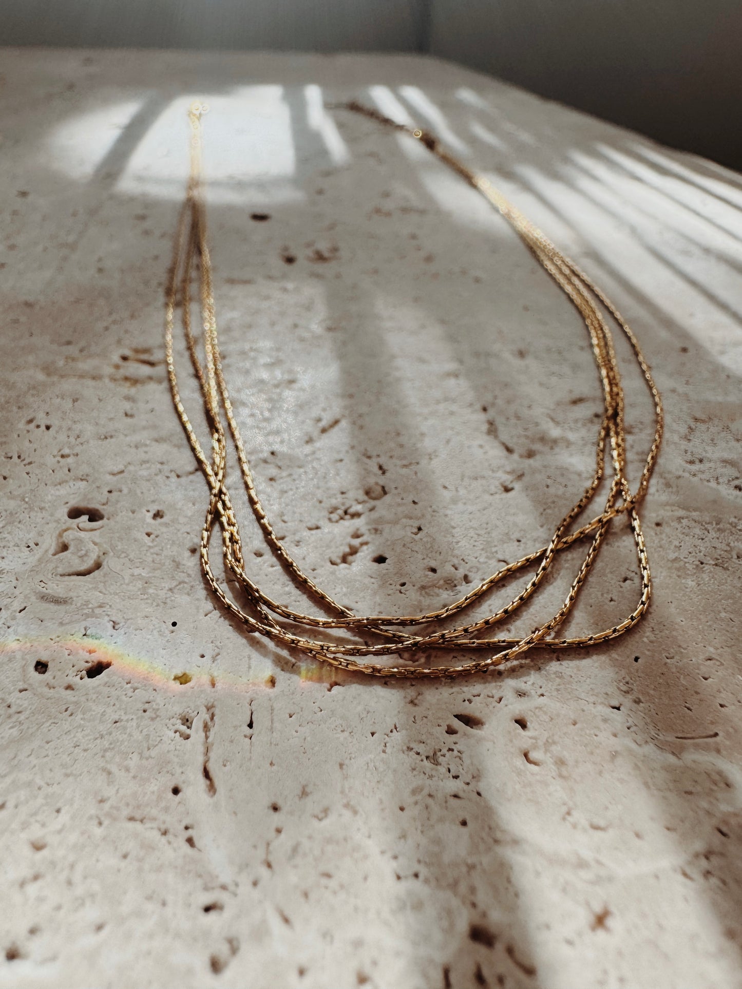 Megan Choker in Gold | Delicate Layered Elegance
