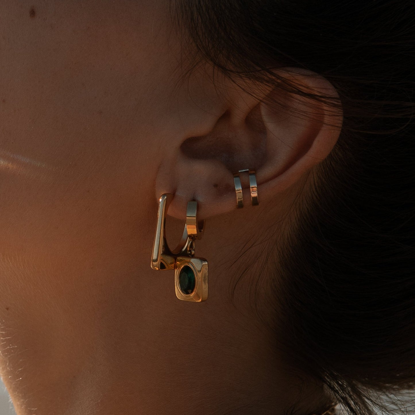 Goddness Cave Hoops - Gold