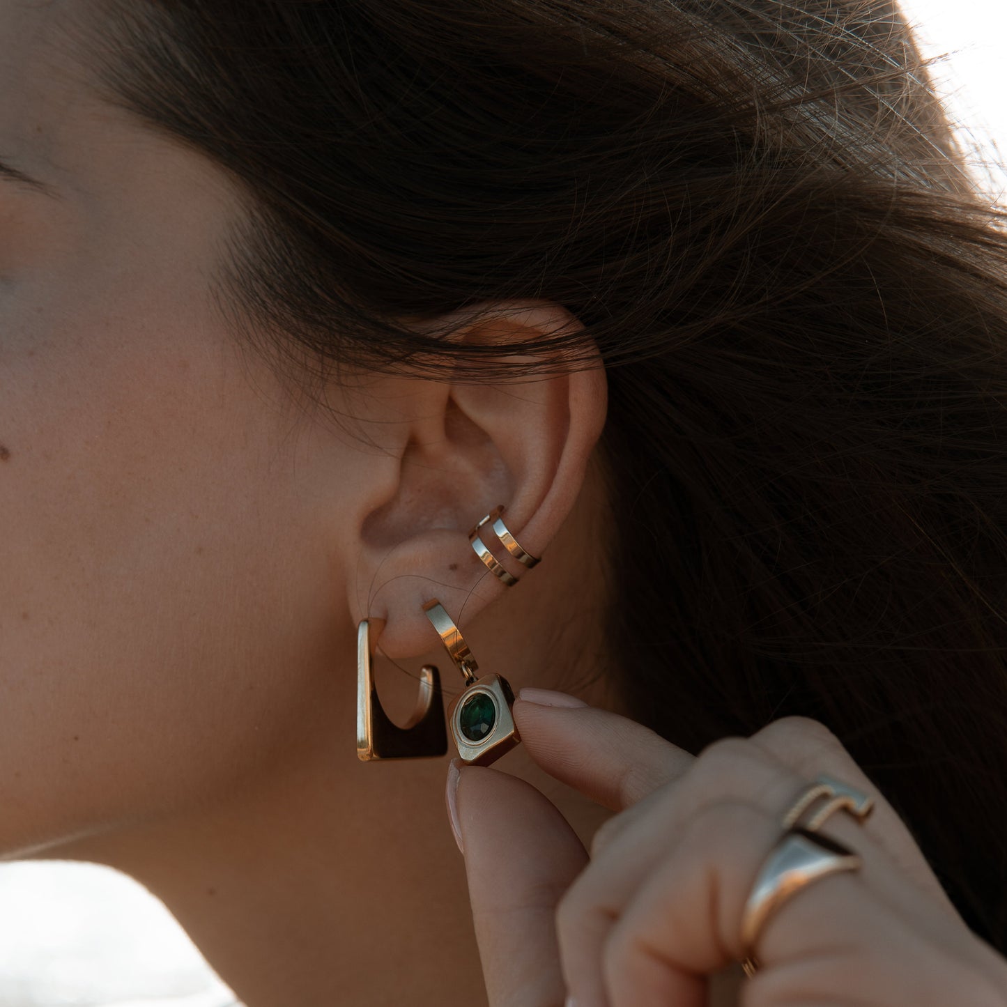 Double Glam Fake Piercing - Gold