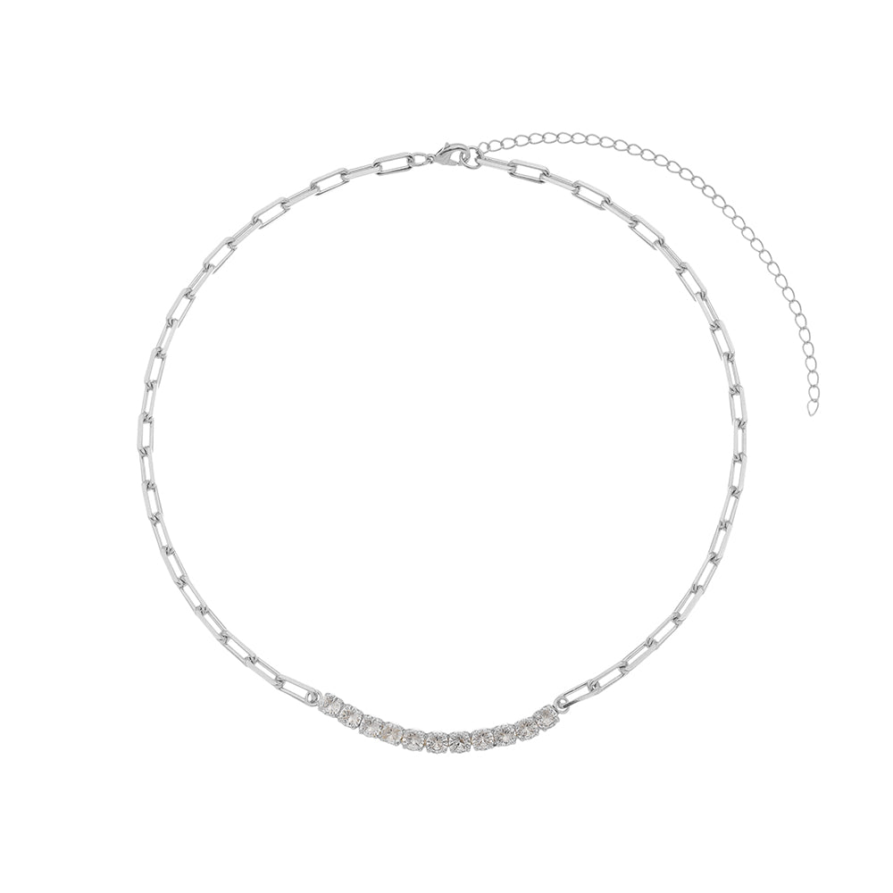 Choker Cartier & Riviera - Ródio Branco