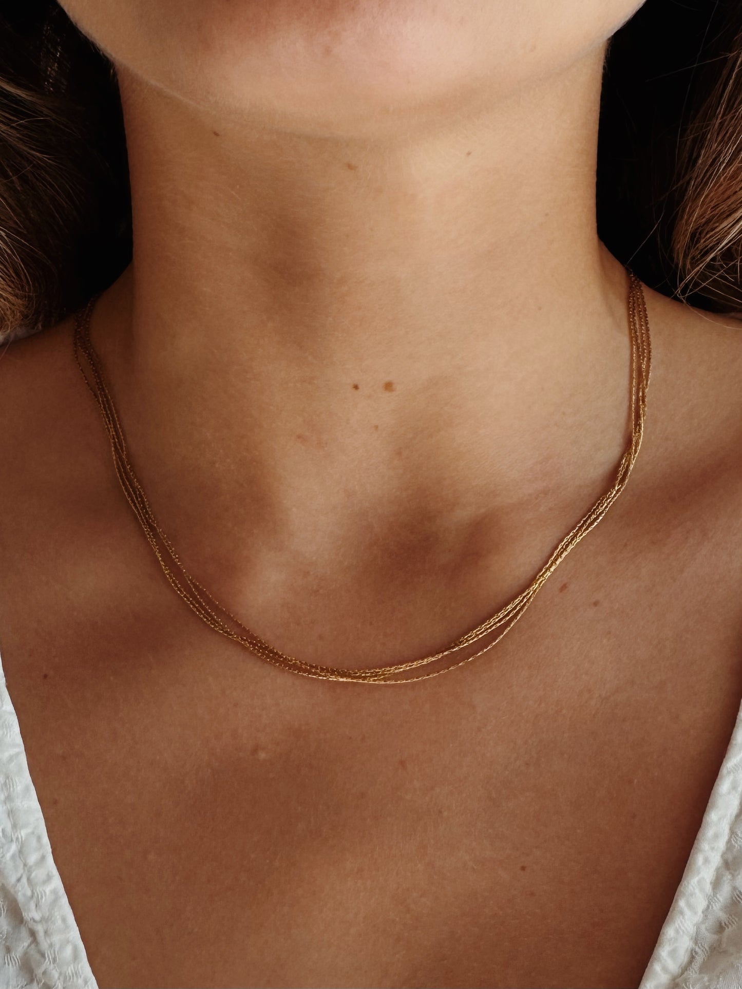 Megan Choker in Gold | Delicate Layered Elegance