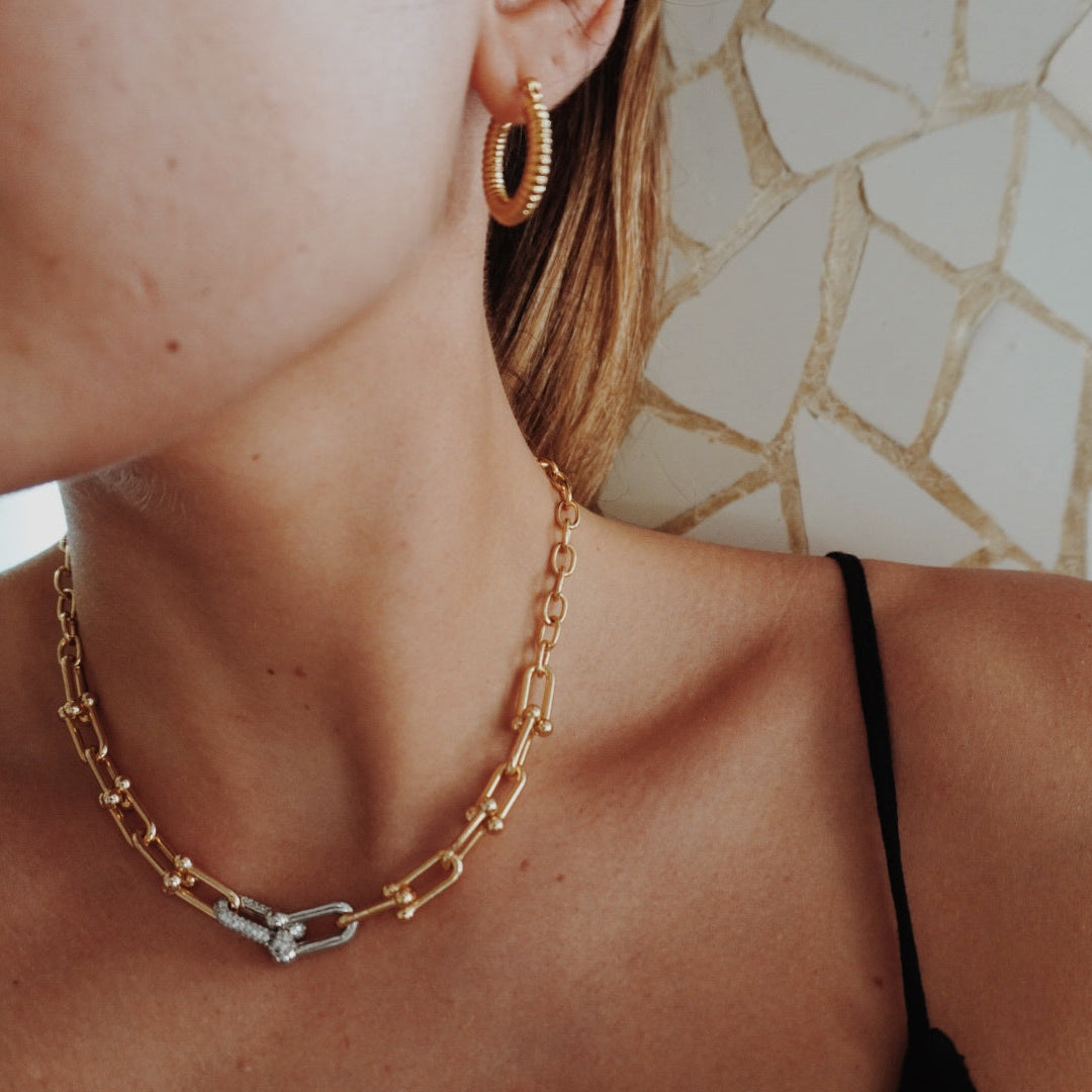 Lowe Hoops | 18K Gold Plated Steel