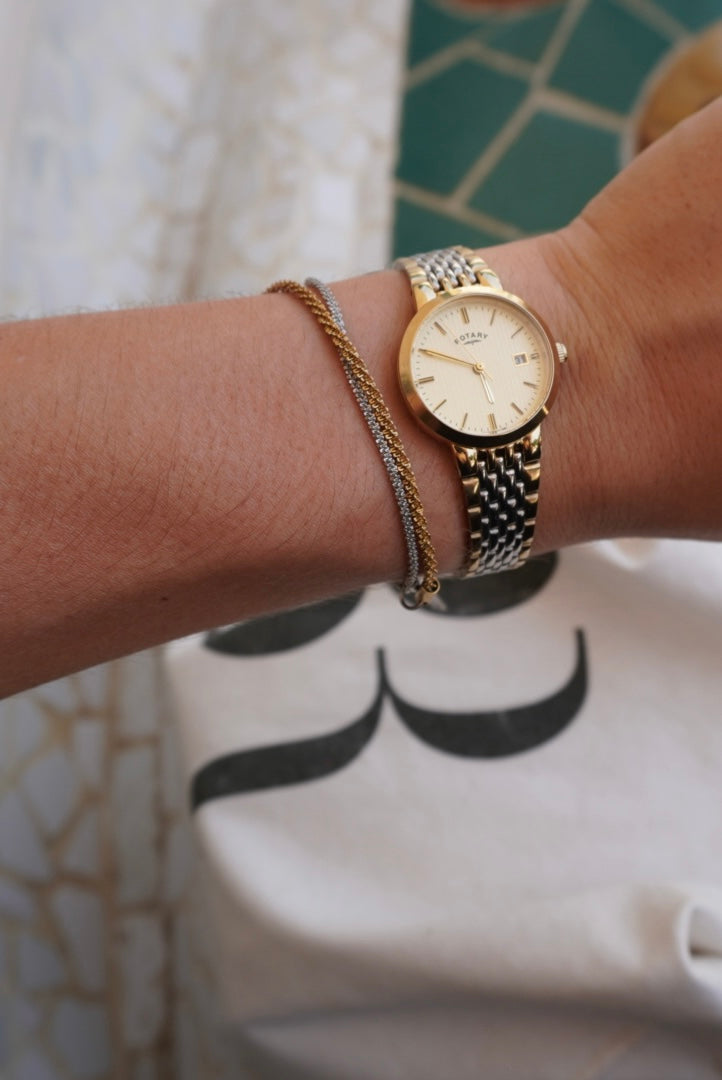 Solstice Bracelet | Dual-Tone Gold & Silver Chain