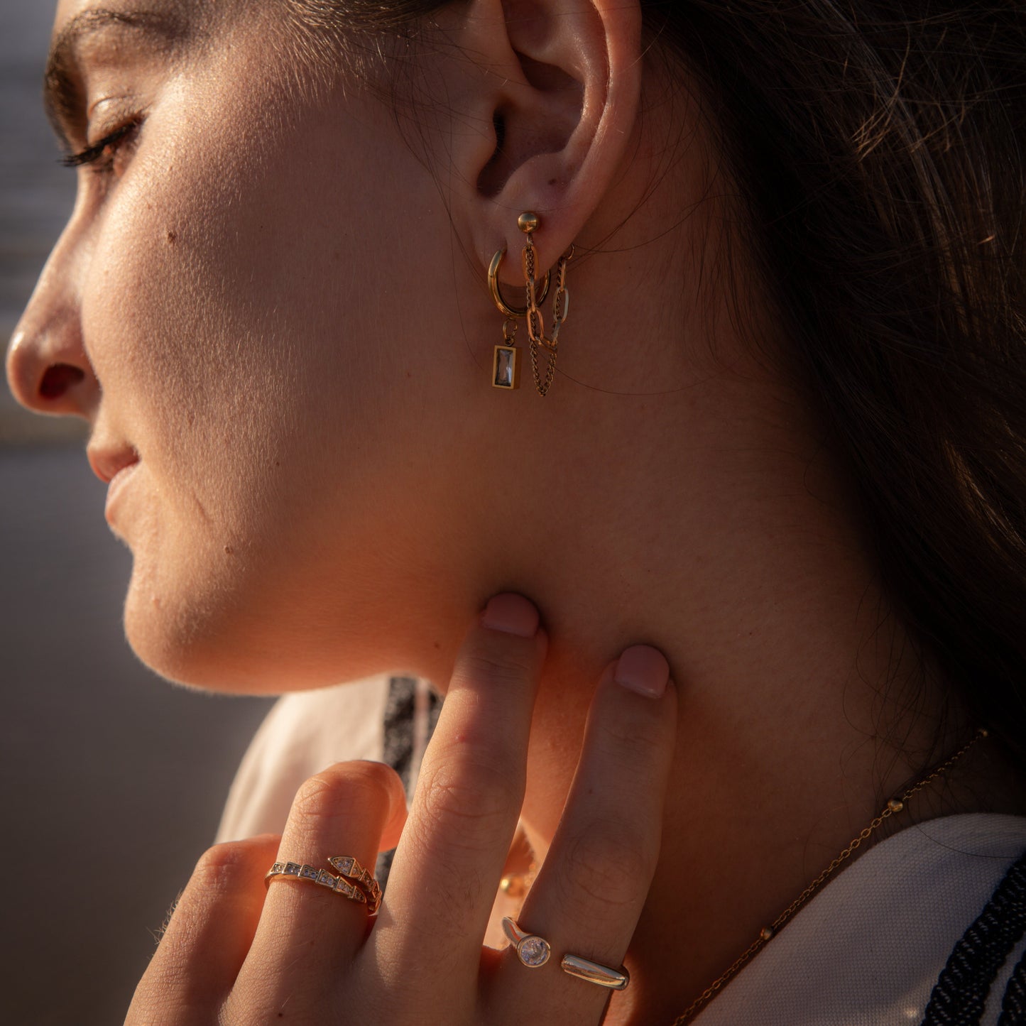 Sun Bliss Hoops - Gold