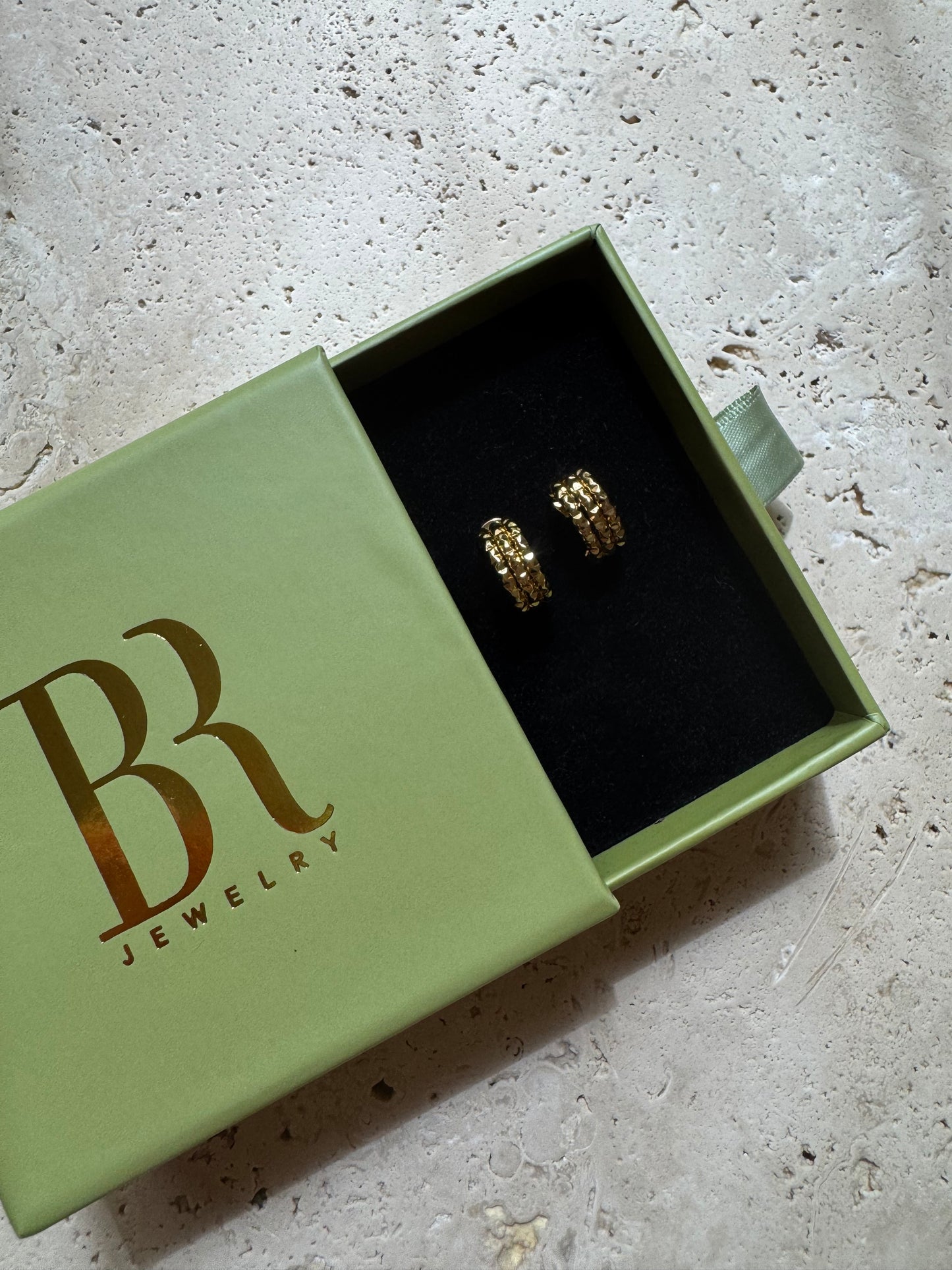 Textured Mini Hoops | Modern Sculptural Design