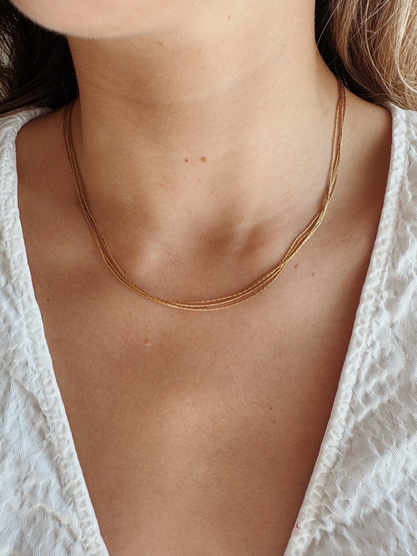 Megan Choker in Gold | Delicate Layered Elegance