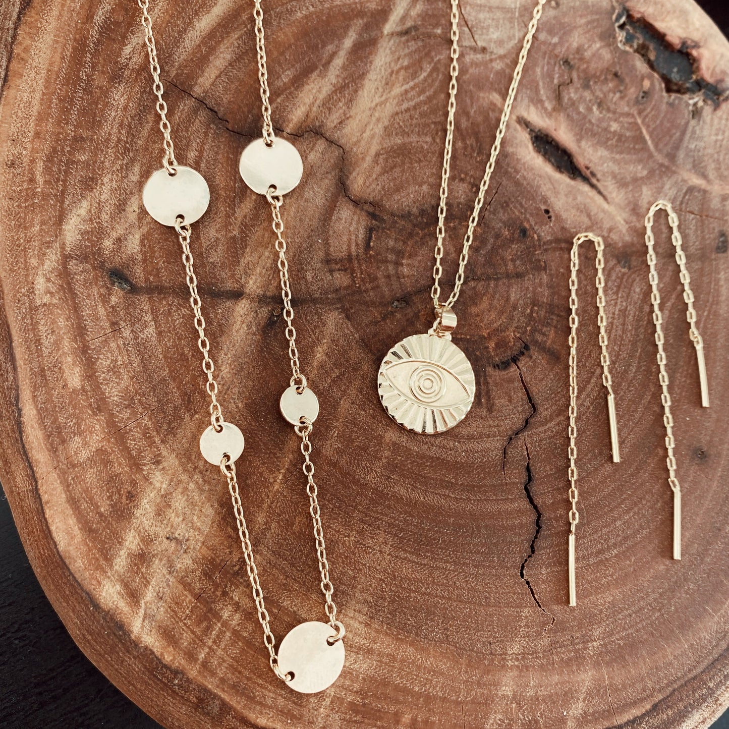 Long Golden Flat Medals - Gold