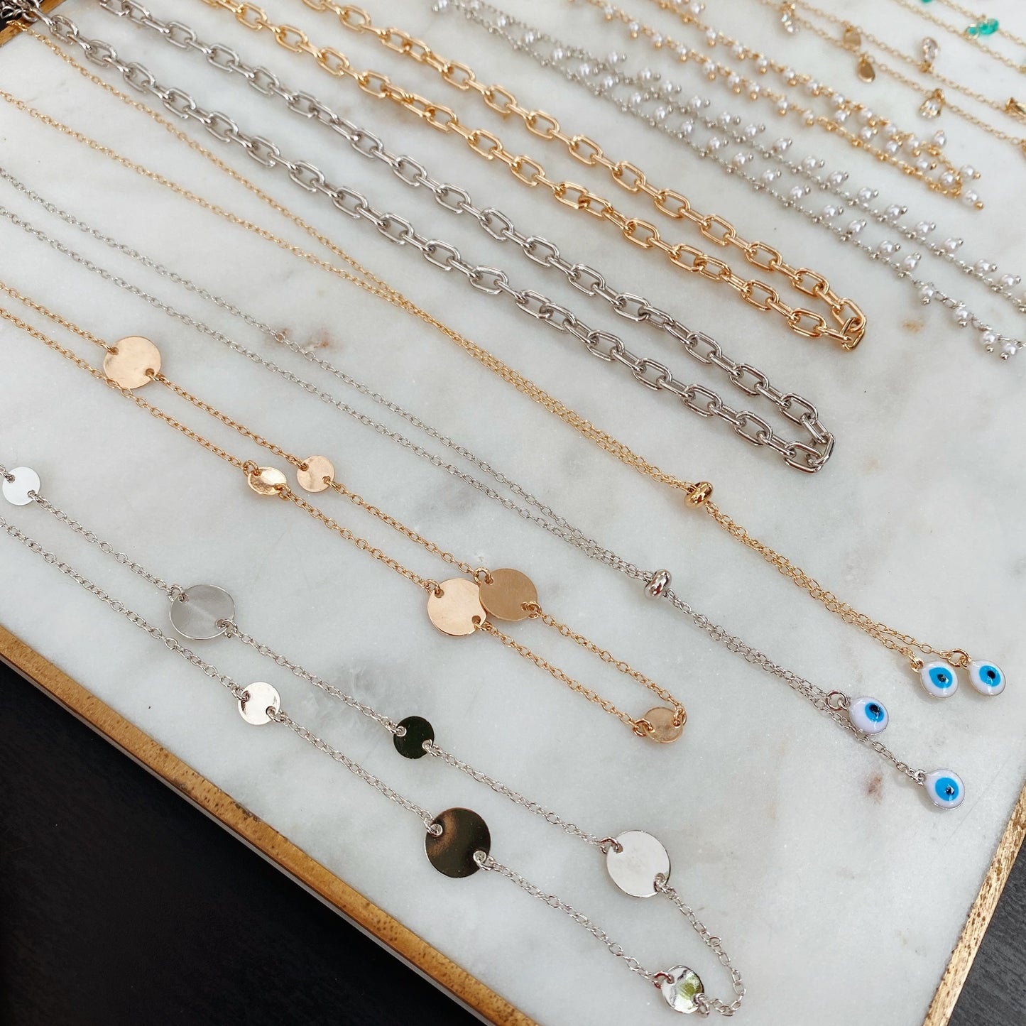Long Golden Flat Medals - Gold
