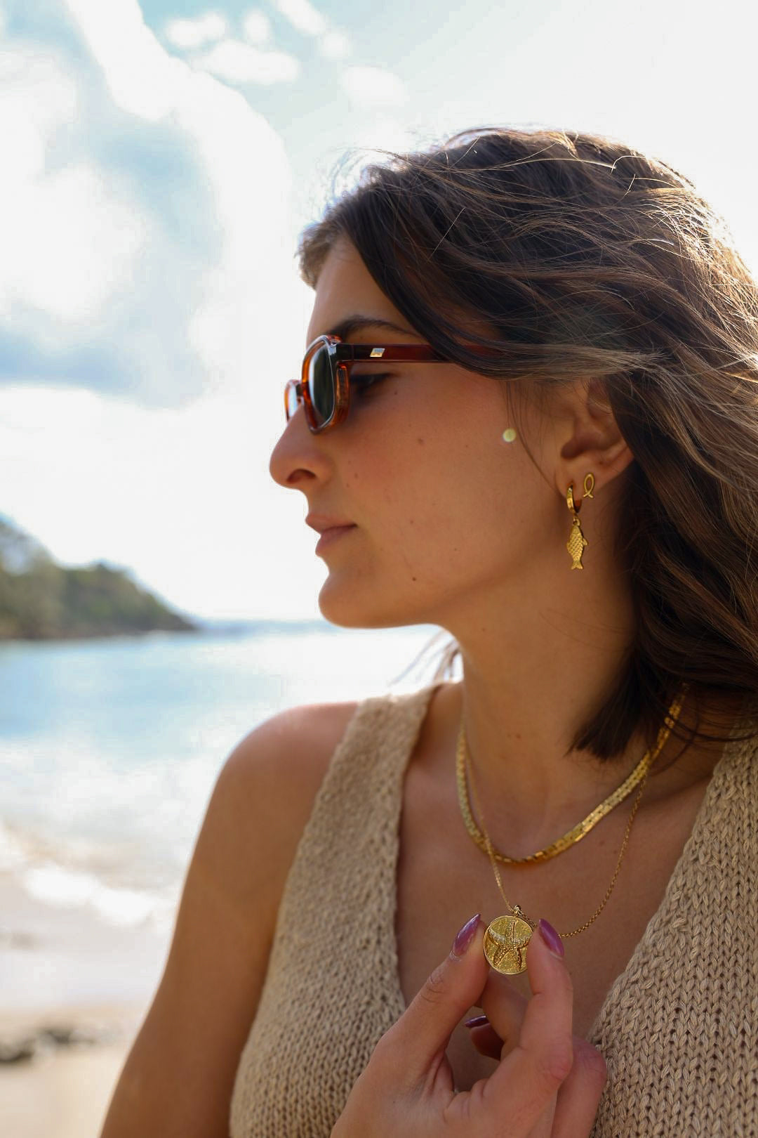 Amalfi Seashell Medallion Necklace