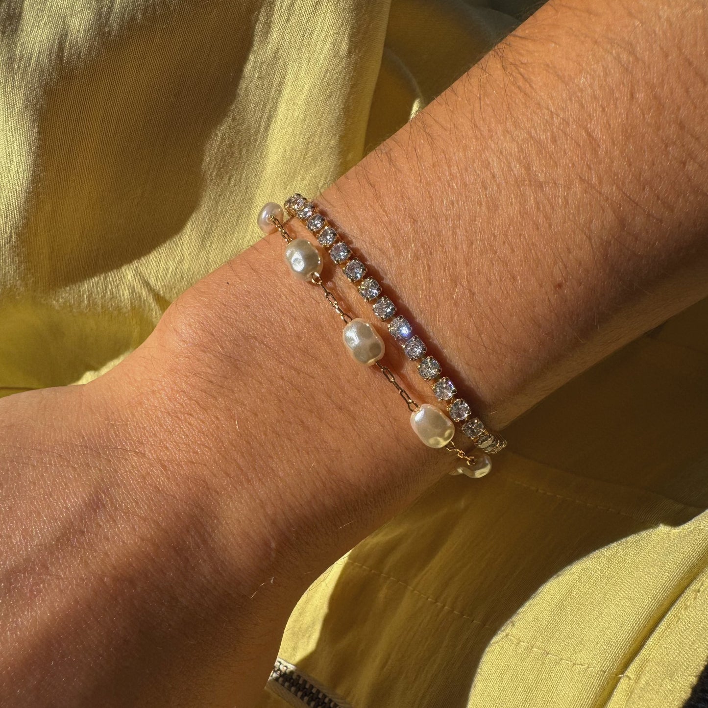 Claire Pearls Bracelet - Gold