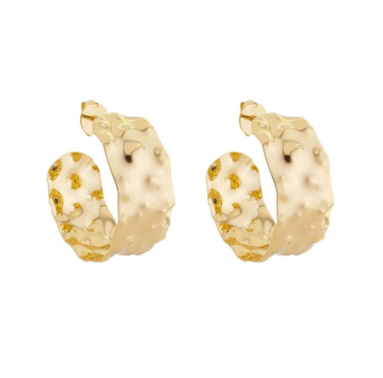 Mila Hammered Hoops