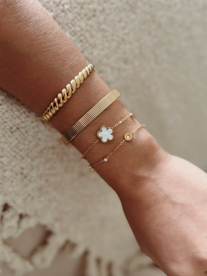 Golden Croissant Bracelet | Twisted Design