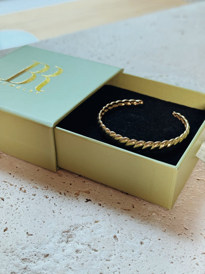 Golden Croissant Bracelet | Twisted Design