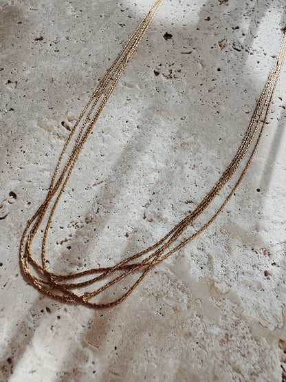Megan Choker in Gold | Delicate Layered Elegance