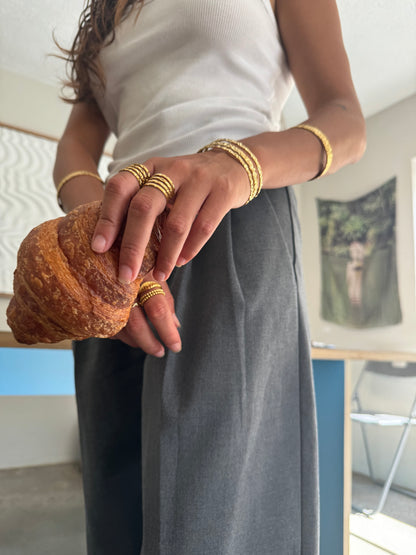 Ferrero Bracelet | Textured Multi-Band Design