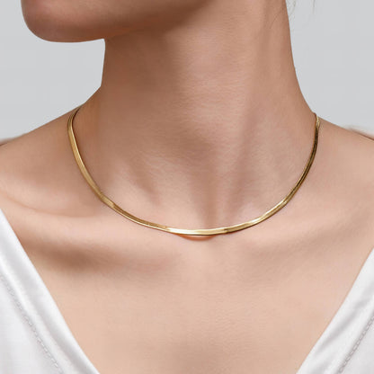 Lora Snake Chain Necklace - Gold