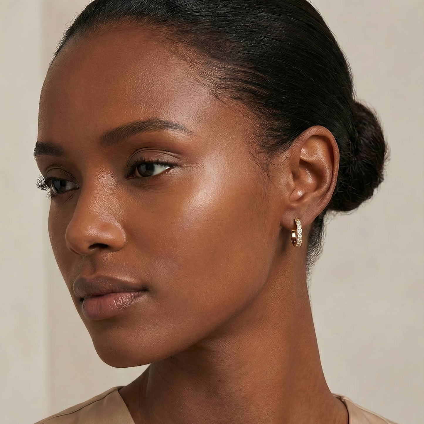 Lena Hoops – Waterproof Everyday Zirconia Hoops