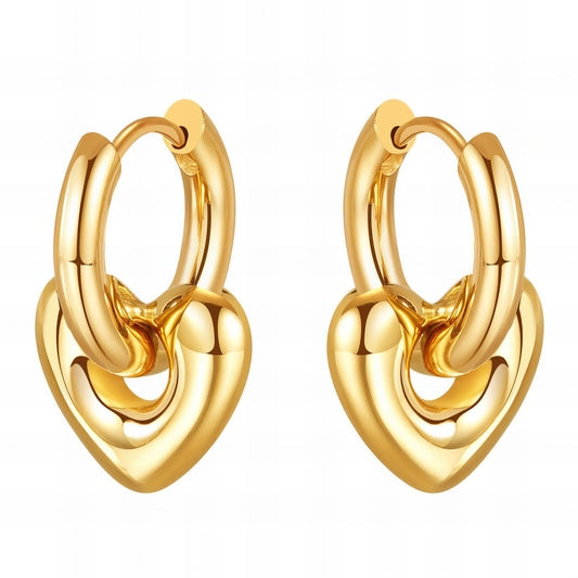 Amore Mio Hoops | 18K Gold Plated Steel