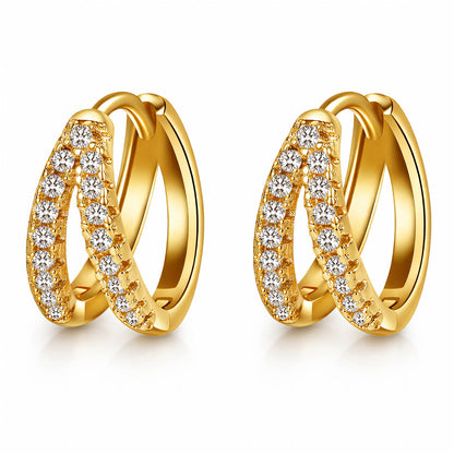 Lara Earrings – Waterproof Zirconia Mini Huggies