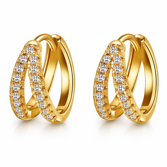 Lara Earrings – Waterproof Zirconia Mini Huggies