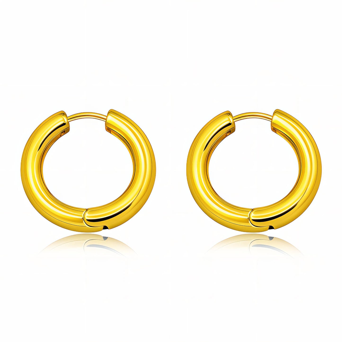 Amanda Hoops – Waterproof Everyday Gold Hoop Earrings