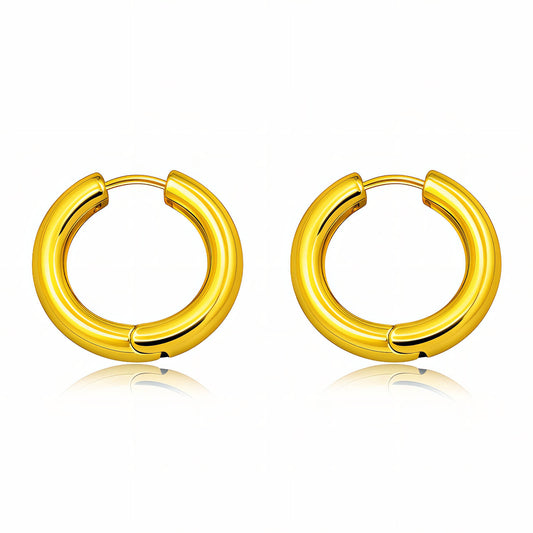 Amanda Hoops – Waterproof Everyday Gold Hoop Earrings