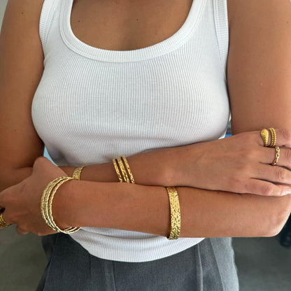Ferrero Bracelet | Textured Multi-Band Design