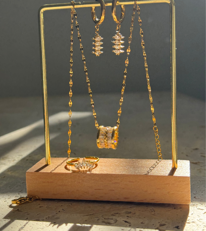 Crystal Cascade Hoops | Elegant Drop Design
