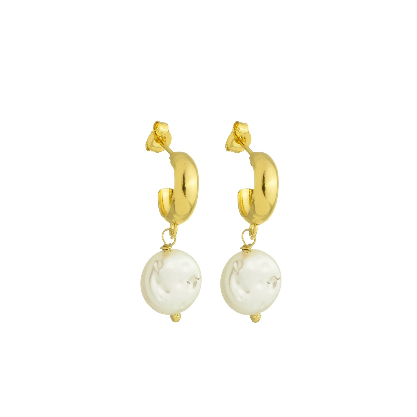 Carlotta Pearls Earrings - Gold