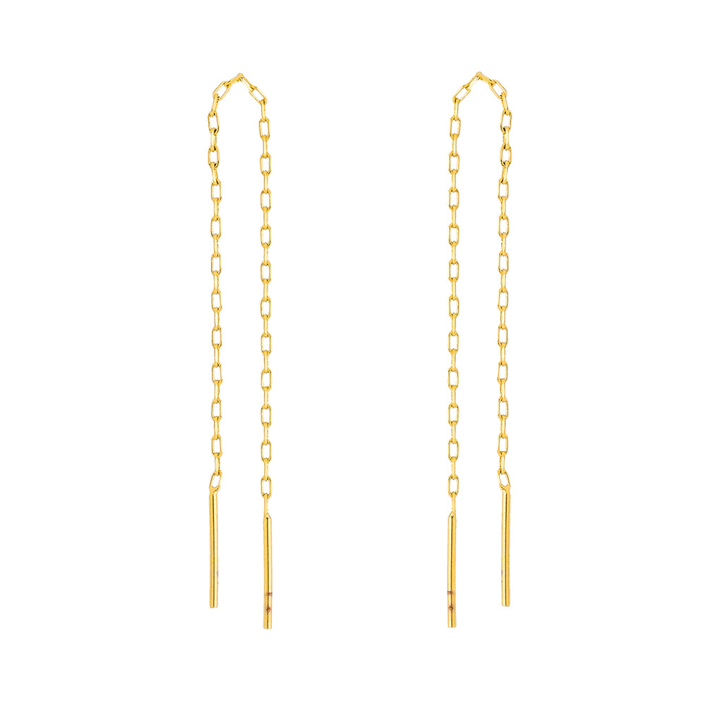 Nina Chain Earrings - Gold
