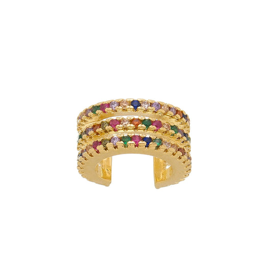 Piercing Fake Triplo Todas as Cores - Dourado