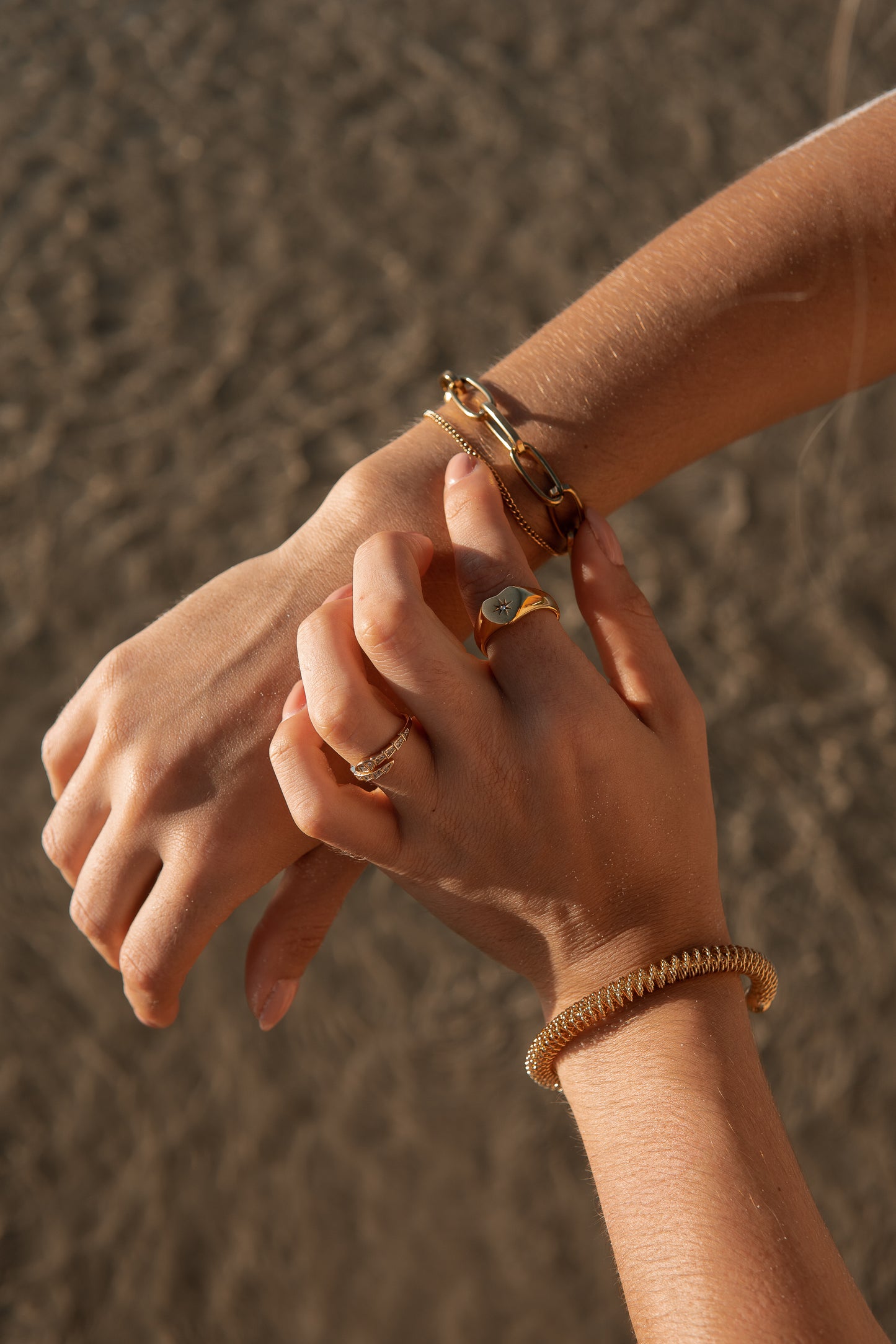 Spiral Dance Cuff - Gold