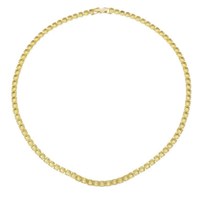 Choker Citrino Glam - Dourado