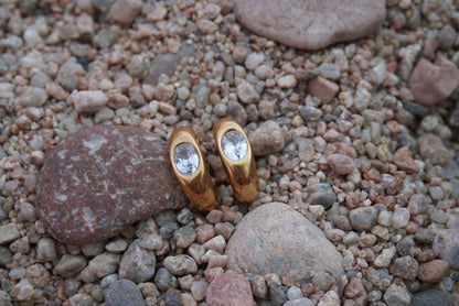 Cleo Earrings, 18K Gold Plated Steel