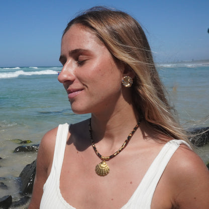 Flora Earrings – Two-Tone Sculptural Stud Earrings