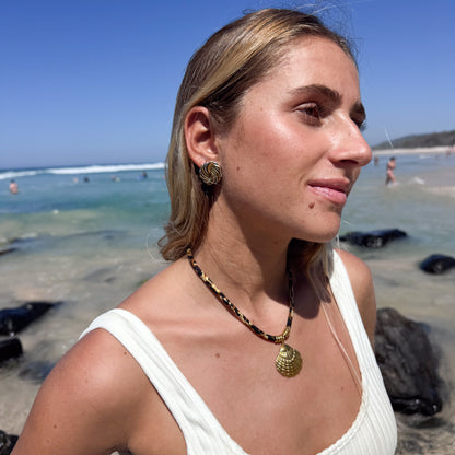 Flora Earrings – Two-Tone Sculptural Stud Earrings