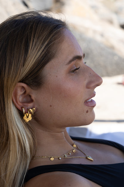 Lena Hoops – Waterproof Everyday Zirconia Hoops
