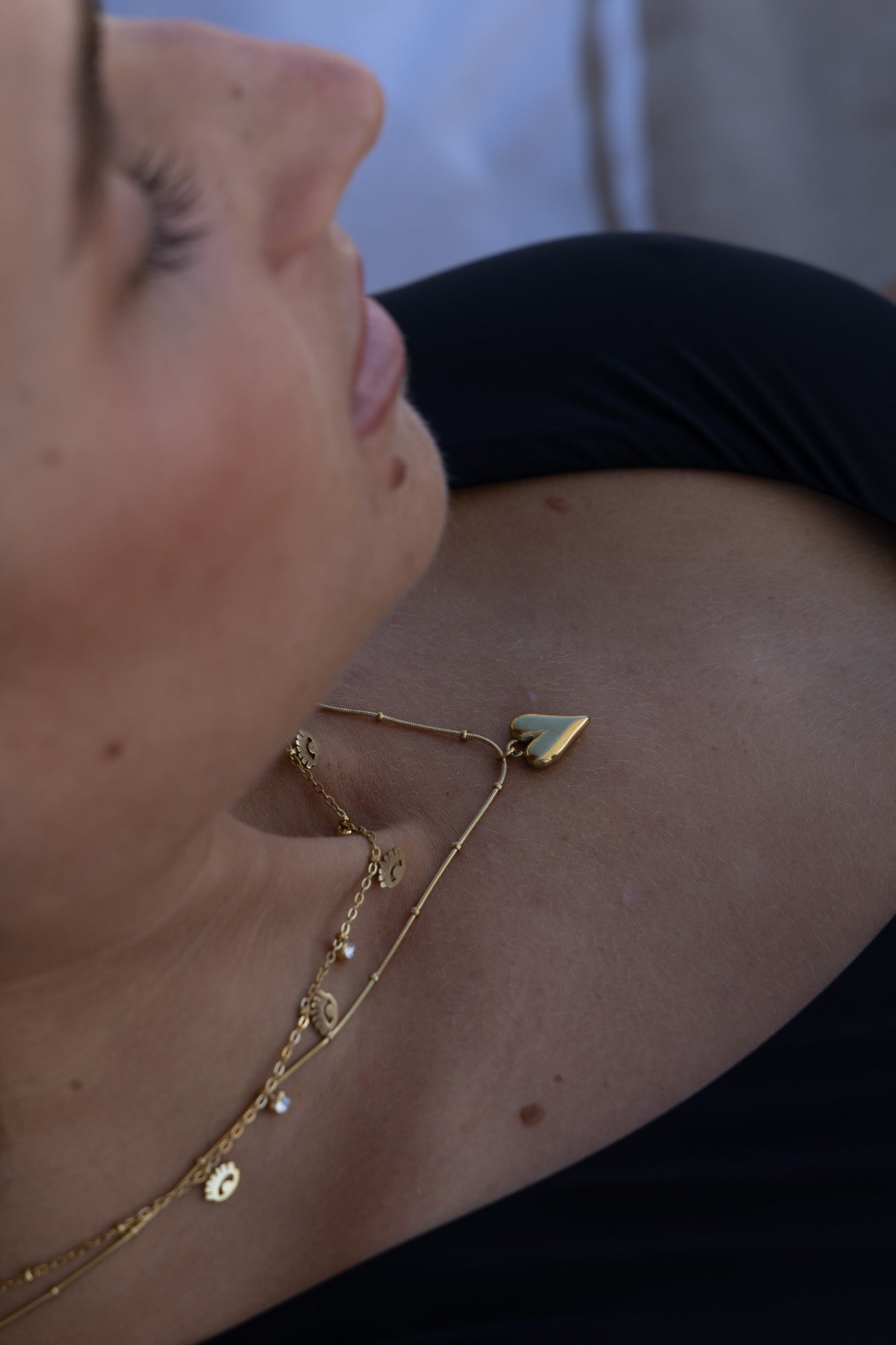 Give Me Luv Necklace – Gold Heart Pendant Necklace