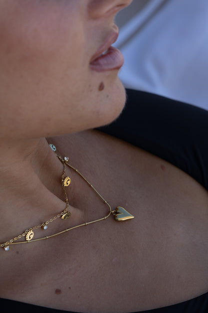 Give Me Luv Necklace – Gold Heart Pendant Necklace